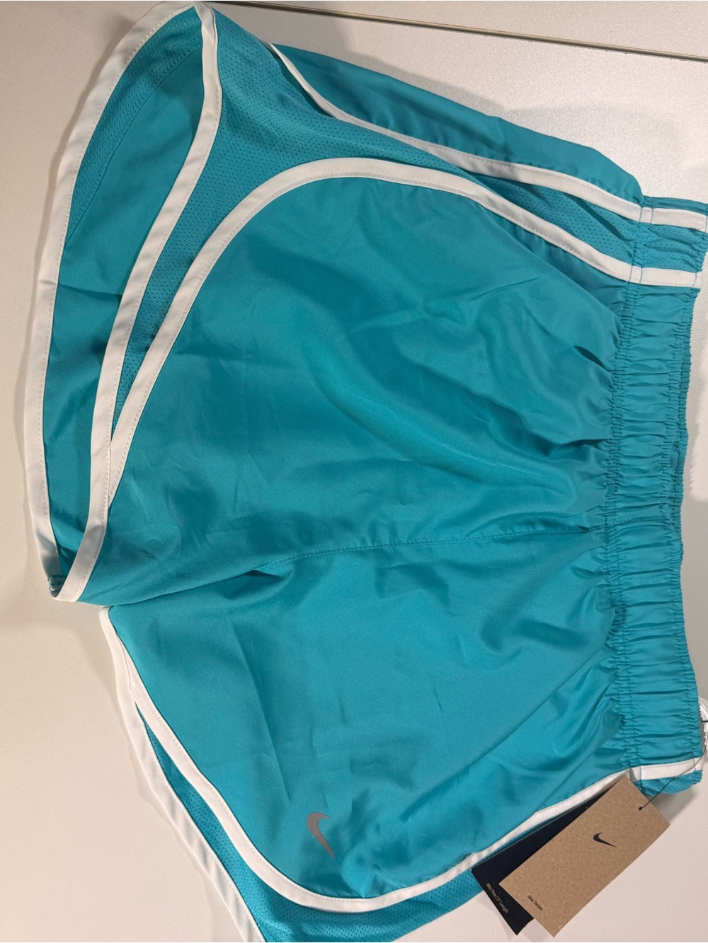 Nike Women’s Teal Athletic Shorts with White Piping